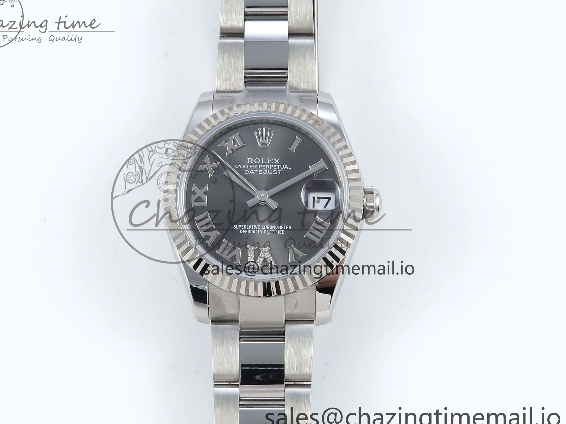 Edition Gray ARF Diamonds Roman Best 904L 2688 31 on 1:1 Oyster 278274 DateJust Bracelet ETA Steel Dial SS 1218